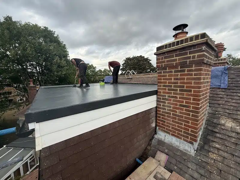 Completed flat roof installation by Roofstone Roofing Specialist